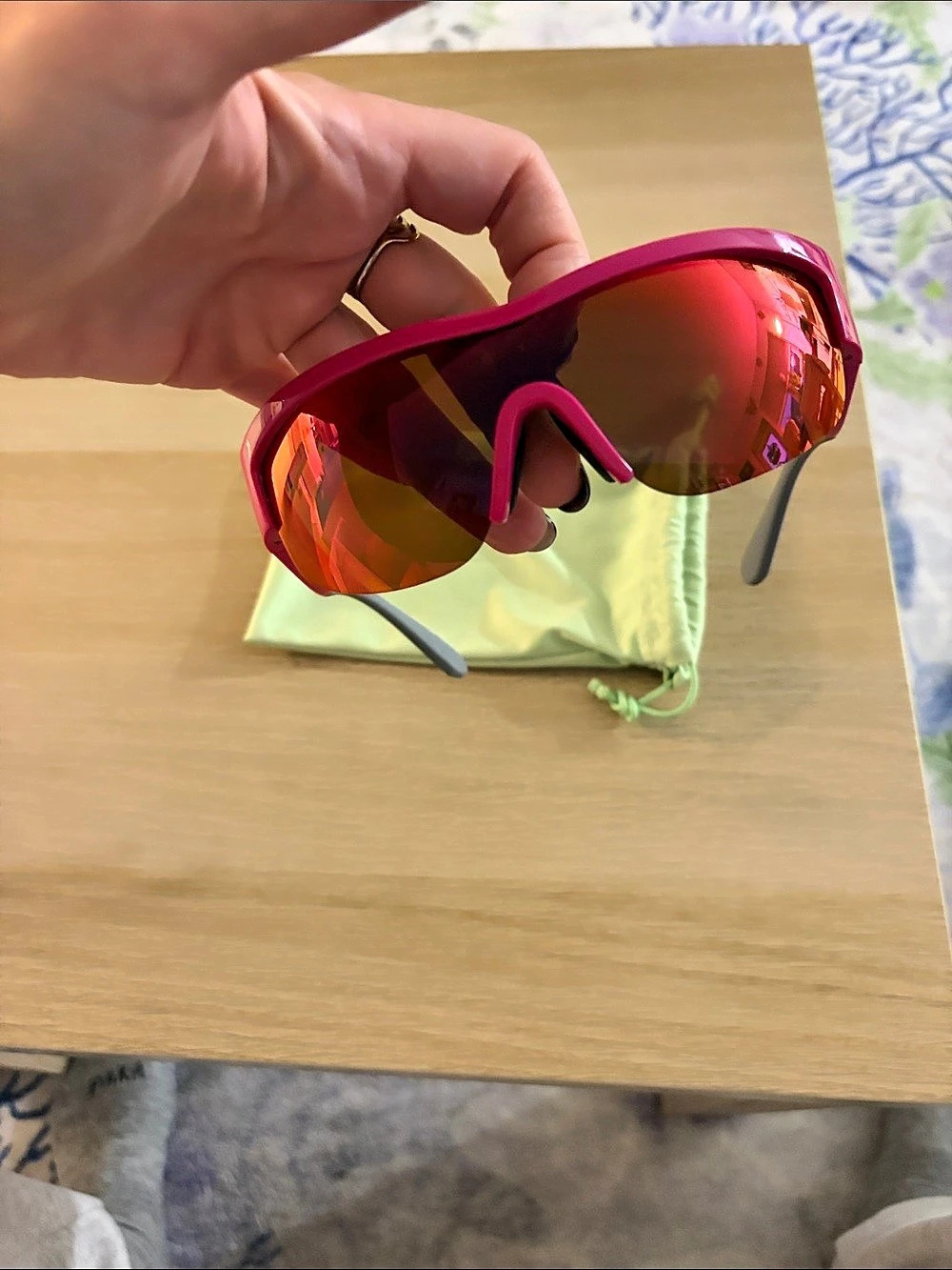 Swarovski Crystal-Embellished Sunglasses Pink & Red Sunglasses